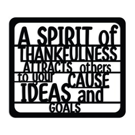 Wallity A Spirit of Thankfulness - Escultura de pared metálica negra